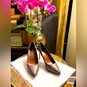 Cole Haan 3.25” Grey Leather Platform Pumps SIZE 5